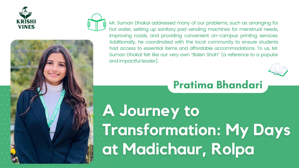 Suman Dhakal, Pratima Bhandari, Krishi Vines