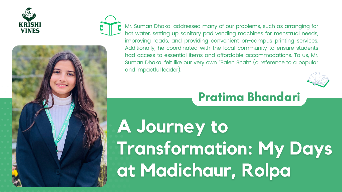 Suman Dhakal, Pratima Bhandari, Krishi Vines