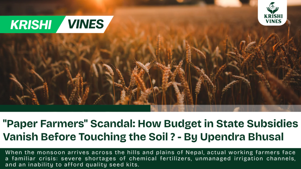 The Paper Farmers Scandal: How Budget in State Subsidies Vanish in Nepal